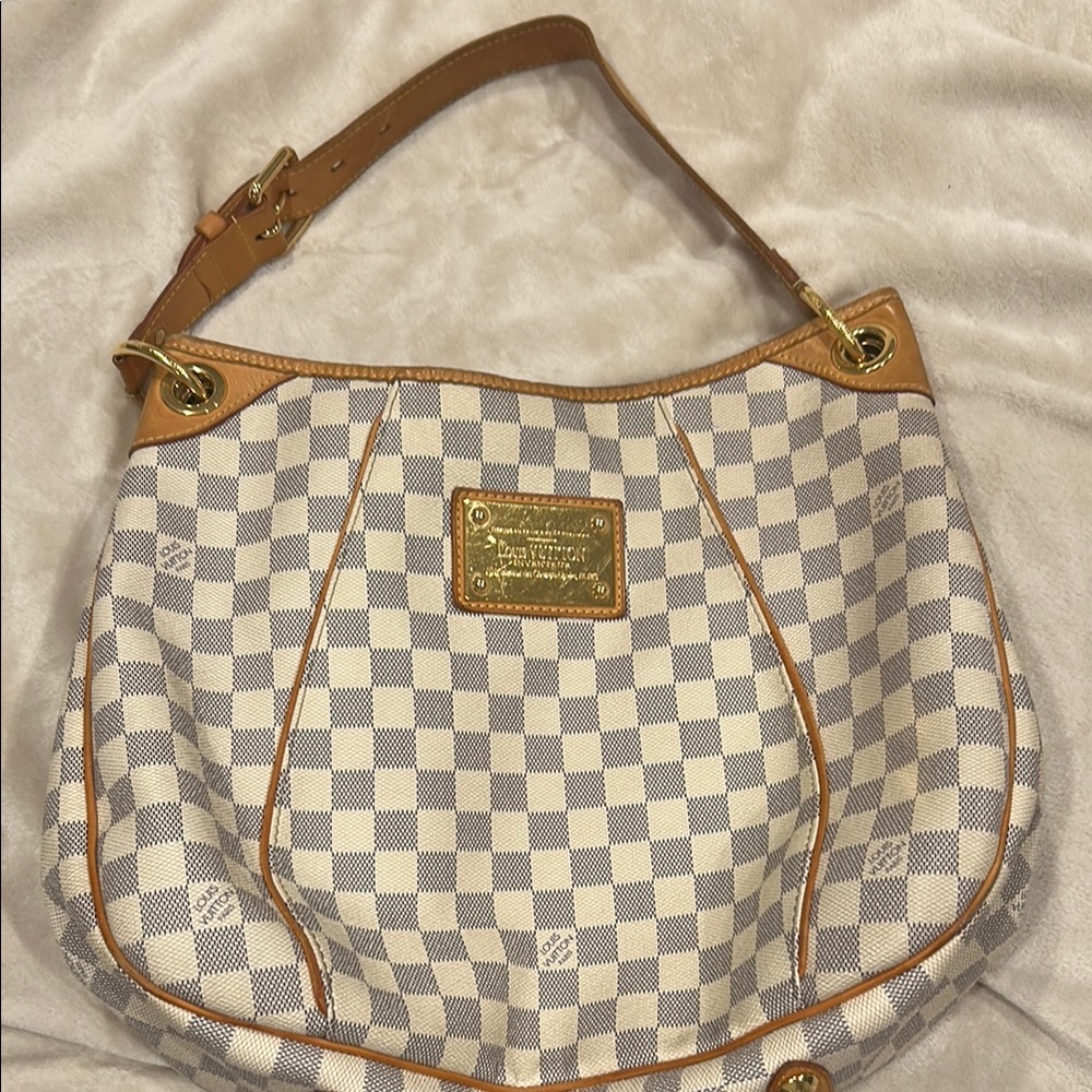 Louis Vuitton Cream and Tan Hobo Bag